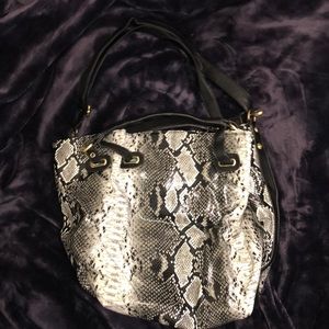 Faux Leather Snake Print Purse